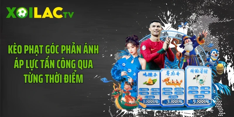 Kèo phạt góc phản ánh áp lực tấn công qua từng thời điểm